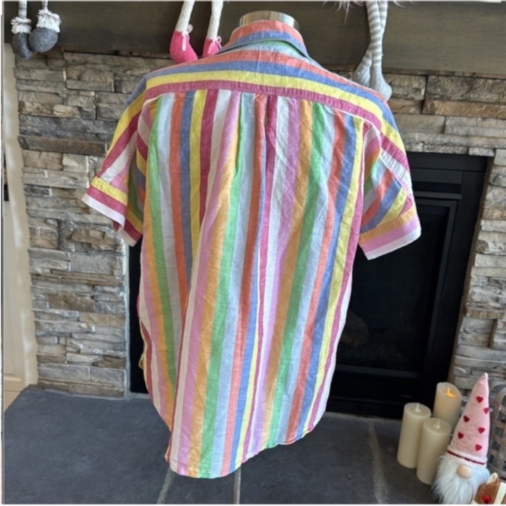 Banana Republic Pastel Striped Button-Down Shirt - Picture 8 of 12